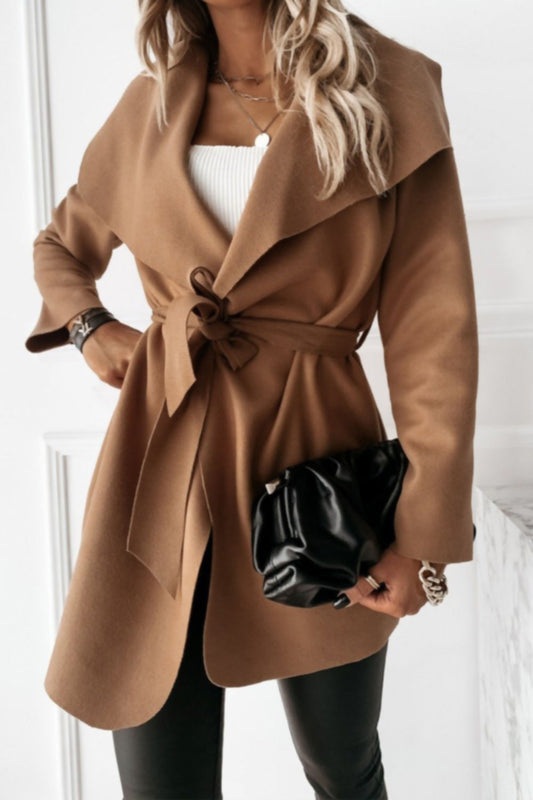 CROPPED WATERFALL DUSTER COAT