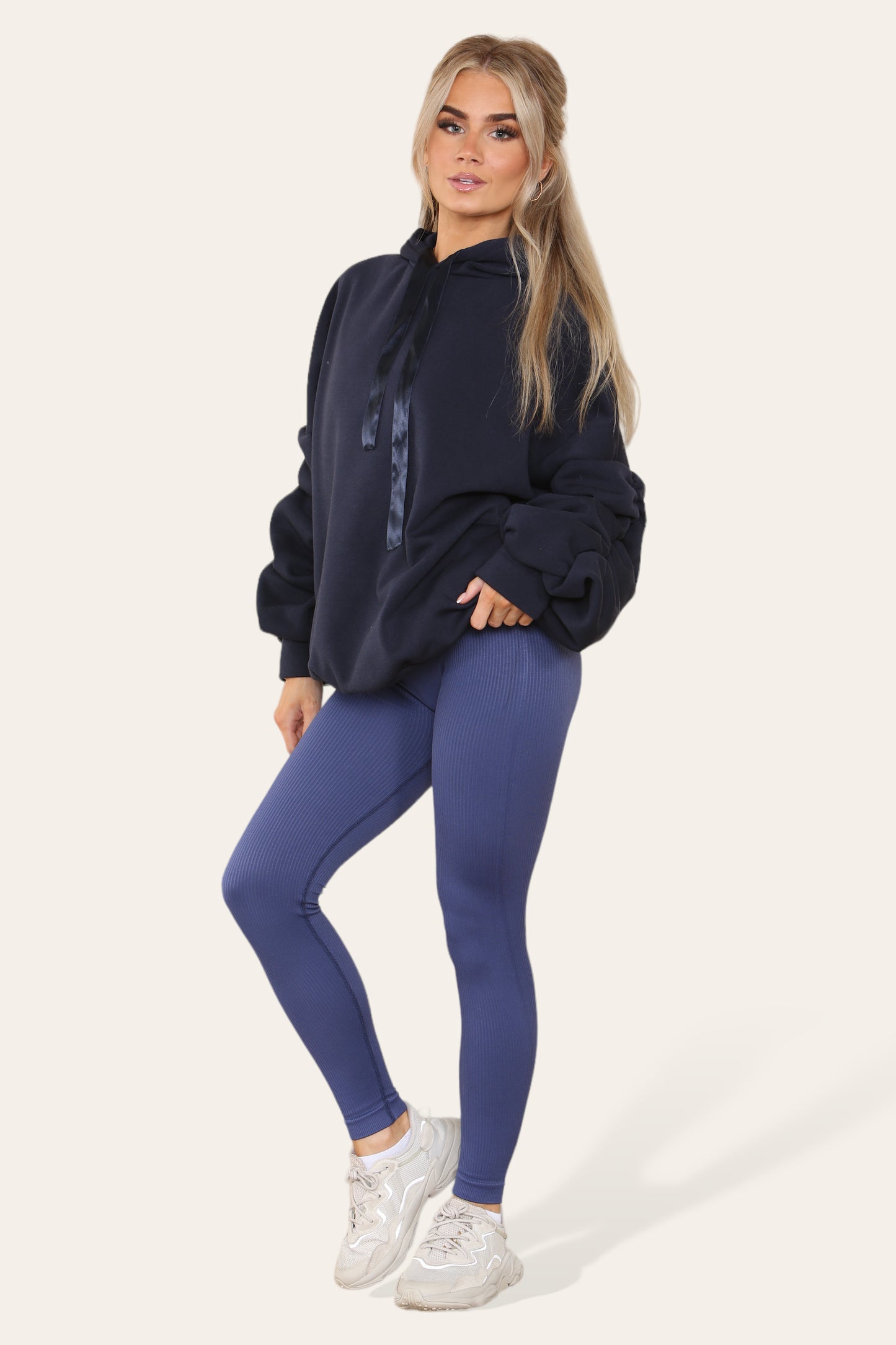 OVERSIZED RUCHED HOODIE & LEGGING SET