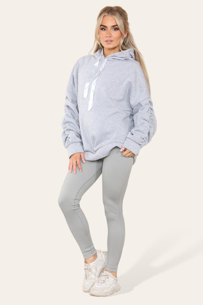 OVERSIZED RUCHED HOODIE & LEGGING SET